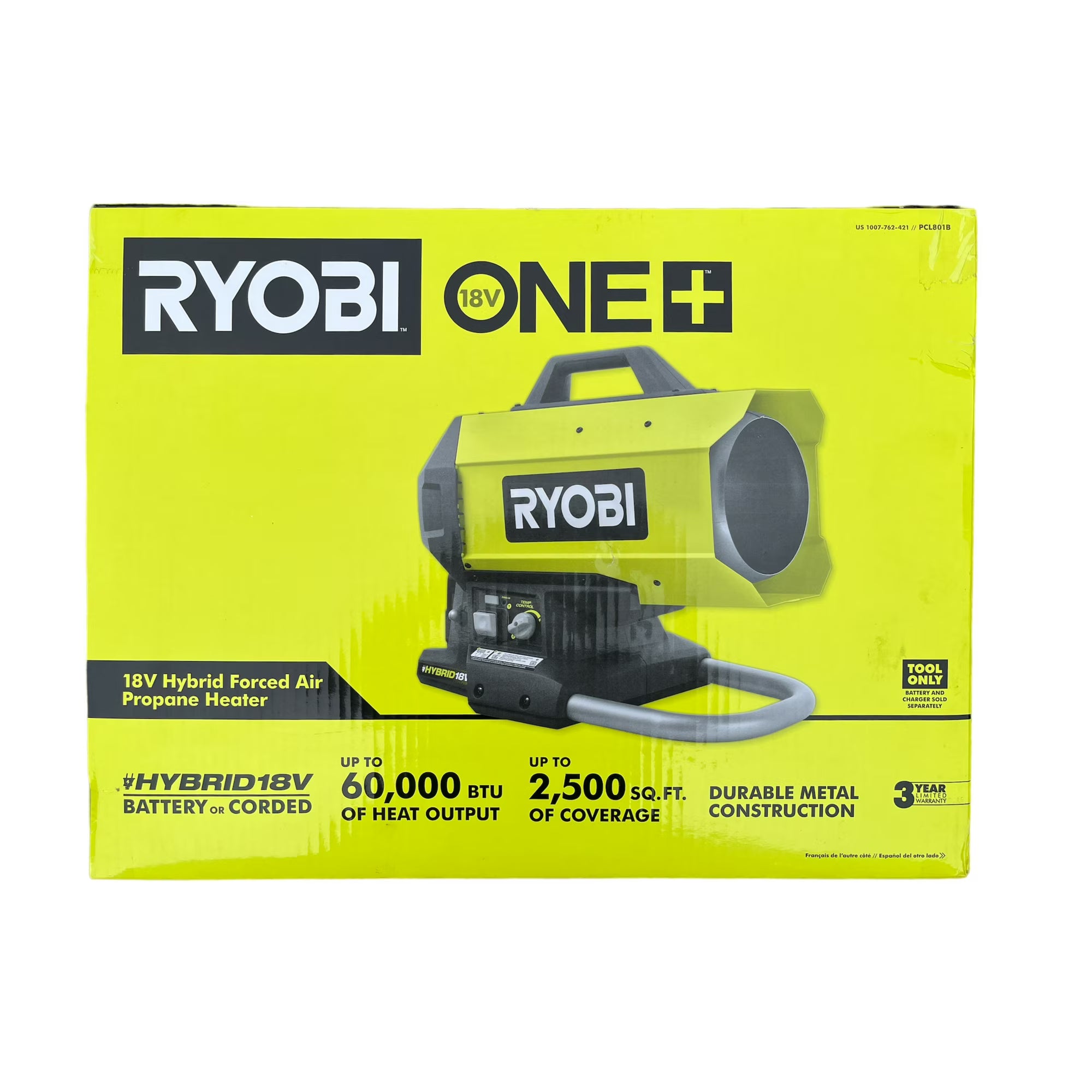 (BRAND NEW) RYOBI ONE+ 18-Volt Cordless Hybrid Forced Air Propane