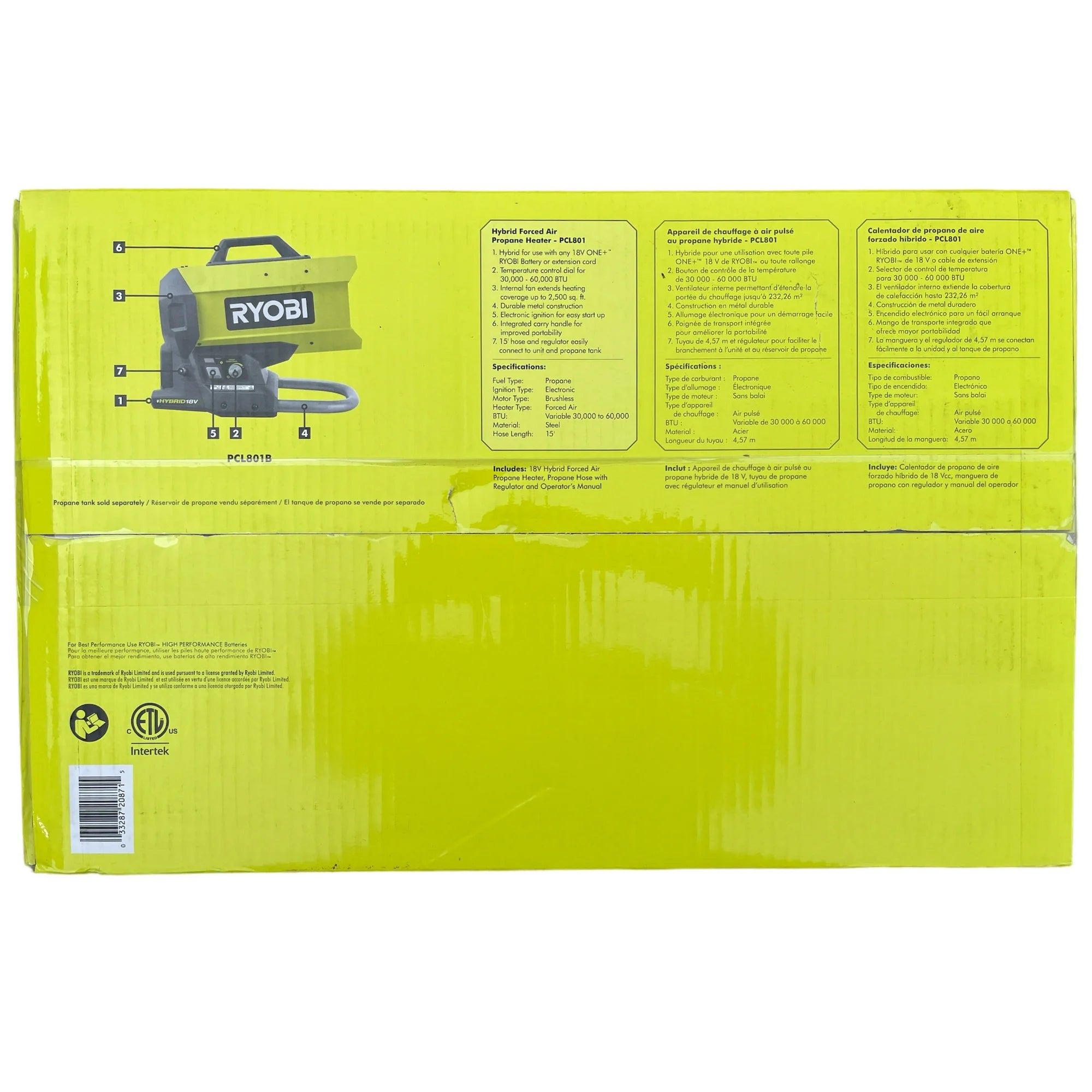 RYOBI ONE+ 18-Volt Cordless Hybrid Forced Air Propane (BRAND NEW)